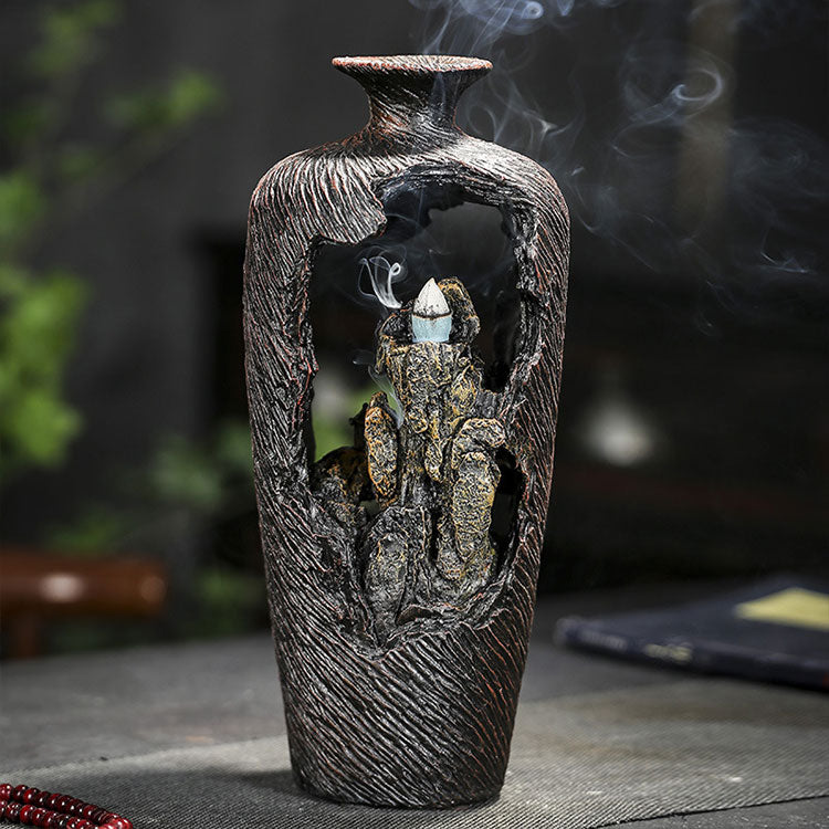 Waterfall Incense Burner with Mountain River