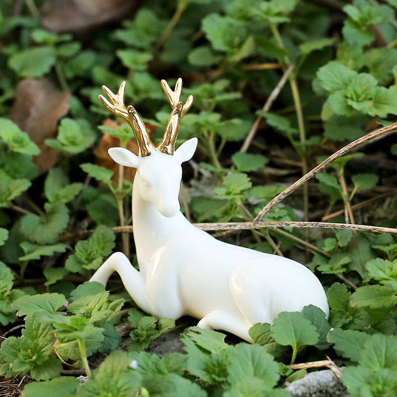 All The Way Deer Safe White Porcelain Fawn Doll