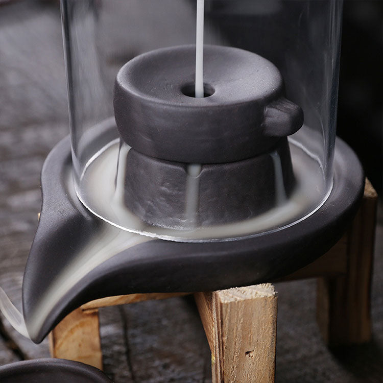 Grinding Disc Waterfall Incense Burner With Windproof