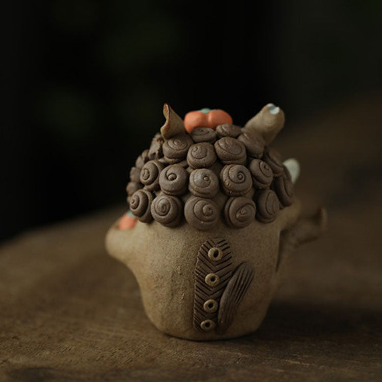 Incense Stick Holder Jingdezhen Persimmon Ruyi Pixiu Tea Favorite Fragrance Insert Ornament
