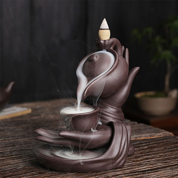Buddha Hand Waterfall Incense Burner