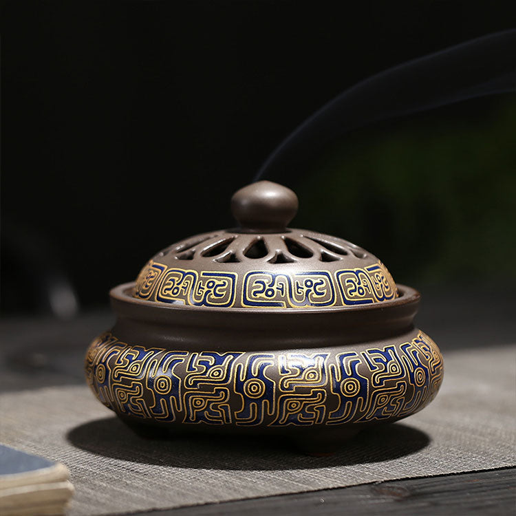 Colored Porcelain Sandalwood Incense Burner