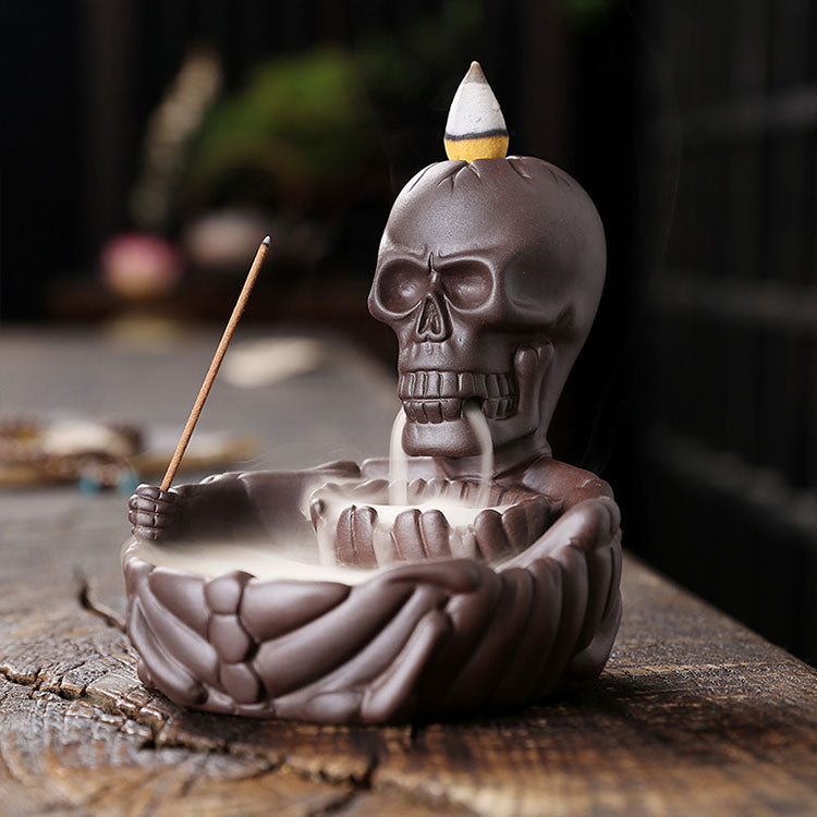 Halloween Ghost Festival Skull Backflow Incense Burner