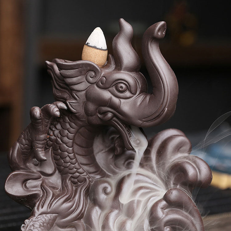 Dragon Elephant Backflow Incense Burner