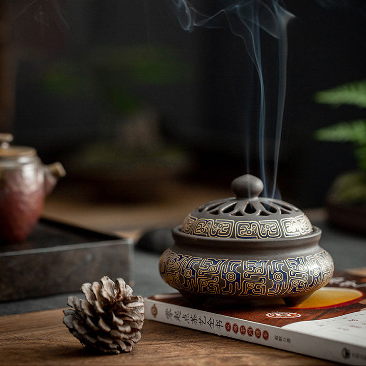 Colored Porcelain Sandalwood Incense Burner