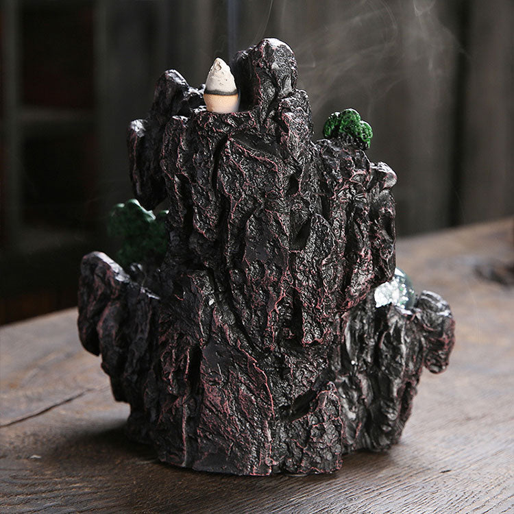 High Mountain Flowing Water Led Reflux Incense Burner