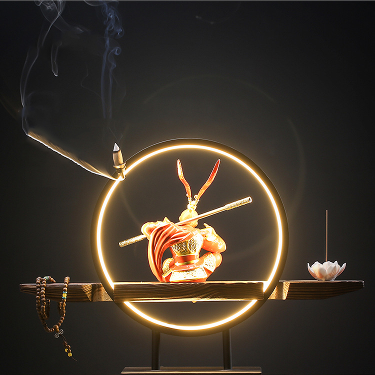 Monkey King Lamp Circle Incense Burner