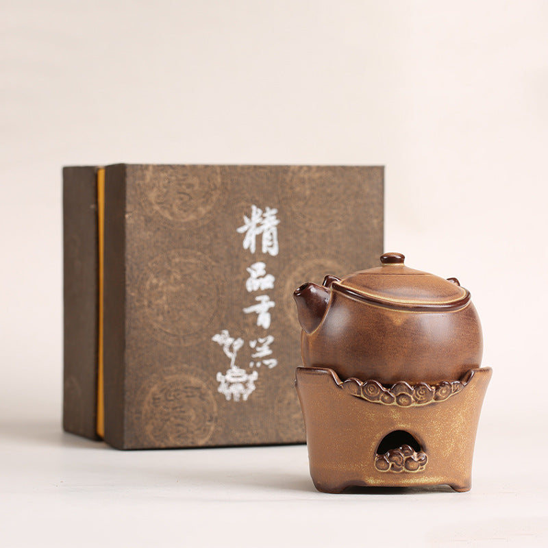 Teapot Ceramic Plate Incense Burner Ornament