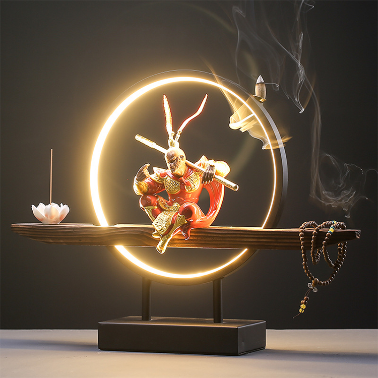 Monkey King Lamp Circle Incense Burner