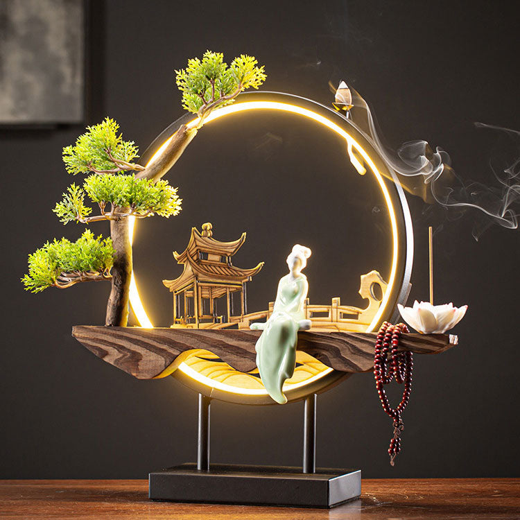 Chinese Style Led Light Incense Burner