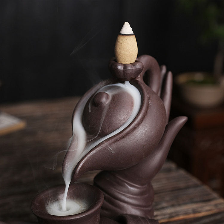 Buddha Hand Waterfall Incense Burner