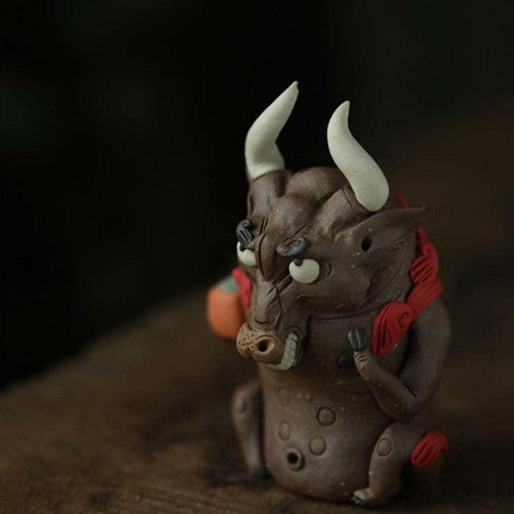 Incense Stick Holder Jingdezhen Bull Demon King Ornament Incense Insert