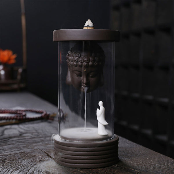 Tathagata Asks Zen  Waterfall Incense Burner With Windproof