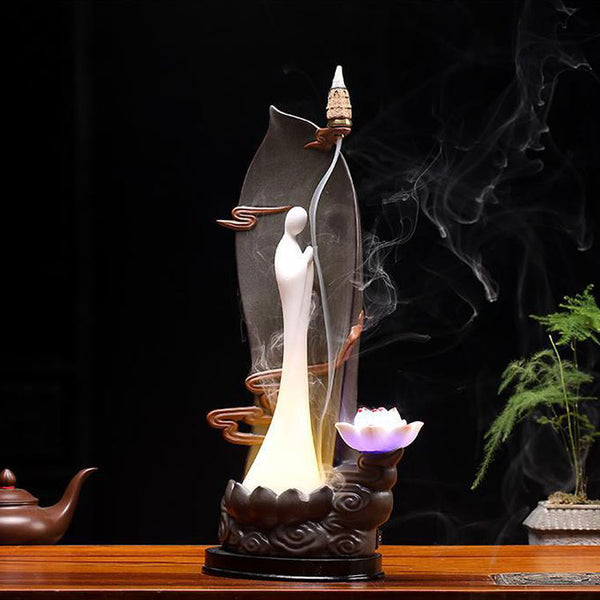 Buddha Lotus LED Ceramic Home Decoration