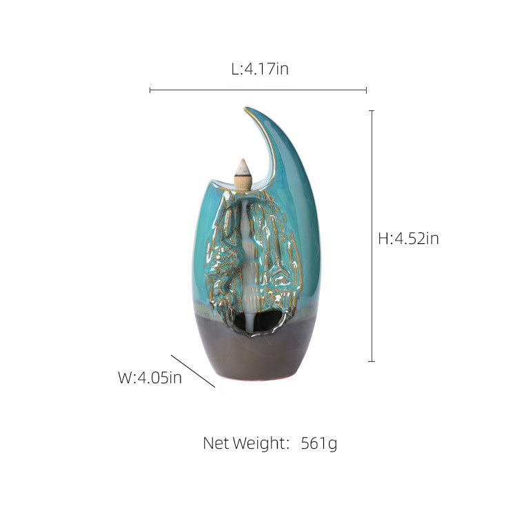 Double-sided Moon Waterfall Incense Burner