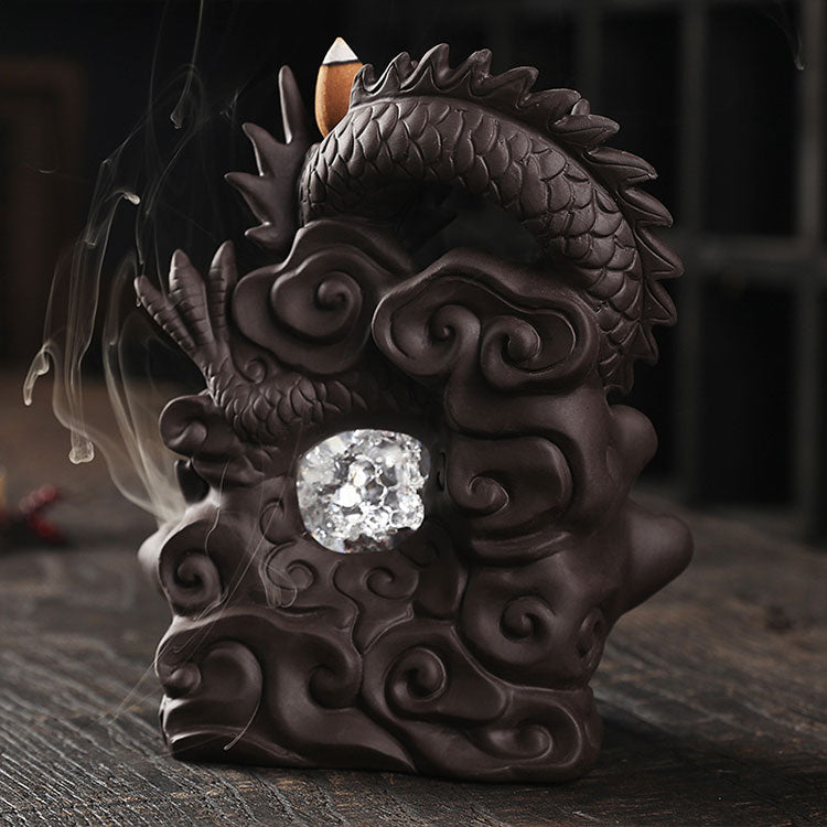 China Dragon Led Lamp Reflux Incense Burner