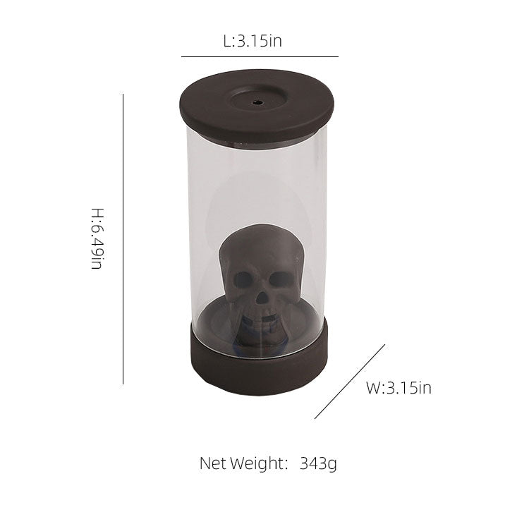 LED Light Skull Waterfall Incense Burner With Windproof