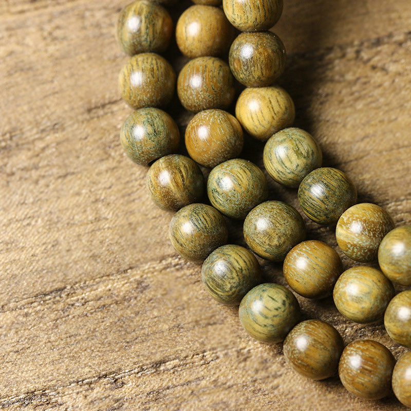108 Green Sandalwood Prayer Beads Bracelet