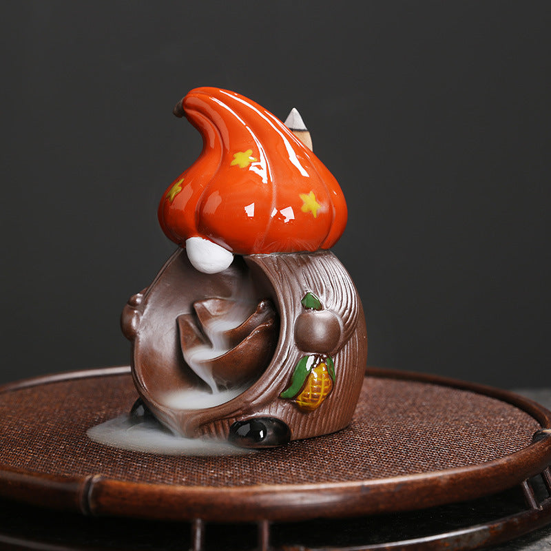 Pumpkin Elf King Corn Jewelry Backflow Aroma Incense Burner